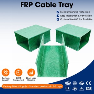 Insulated Fiberglass Cable Tray for High Temperature Environments Excellent Drainage Corrosion Resistant Frp Cable Tray
