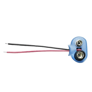 Black Red Cable Connection Wires Standard Interface T Type Plug Lead 9V Battery Snap Connector Clip Lead