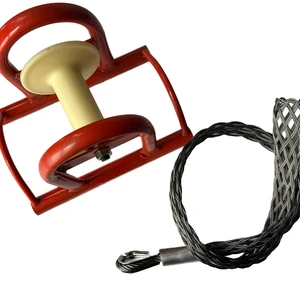 High Strength 40-50mm Cable Pulling Grip Double Pulling Eye Light-Medium Duty Wire Mesh Cable Clips