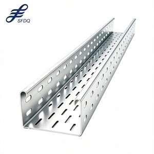 Customized Galvanized Cable Trays Ventilated Metal Perforated Cable Tray Cable Support