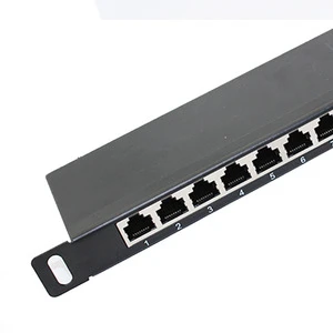 0.5U Cat6 FTP 24port Network Patch Panel Telecom Parts for Efficient Network Management