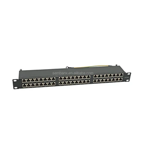 1U 48 Ports Cat6 FTP Patch Panel Shielded