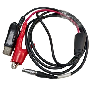 OEM Battery Power Supply Cable with Alligator Clamps Metal Circular Connector Wire Harness