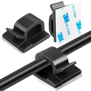 Self-adhesive Wire Rope Clip 3m Adhesive Cable Clips Plastic Nylon Cable Organizer 14.5MM*15.8MM