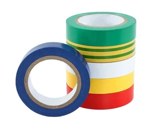 10m PVC Insulating Tape Black with Rubber Adhesive Flame Retardant for General Purpose Electrical Insulation