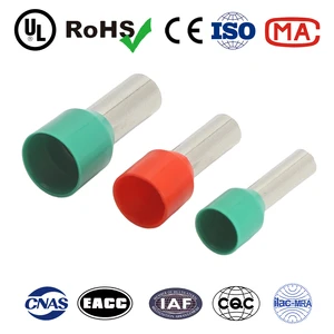 VE Series Needle Crimp SingleFerrule E Crimp Insulated Ferrule Terminal Pre-insulated Brass Copper Bootlace Cable Tube Connector