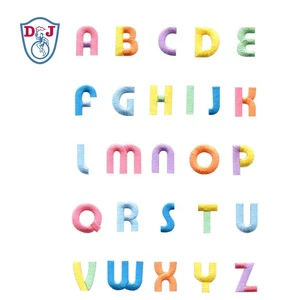 Popular Alphabet Patches Whosale Letter Patches Stickers Custom Iron On Embroidered Badge Factory Price