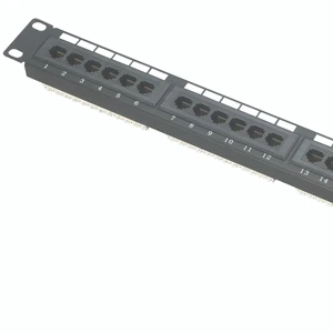 CAT6 24 Port 19 Inch 1U Rack Mount RJ45 Network Patch Panel (Plastic & Steel)