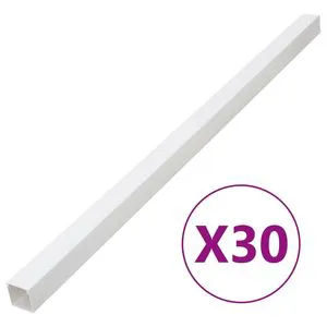PVC Cable Trunking Cable Tray 2.4x1.6 In White For Cable Wiring
