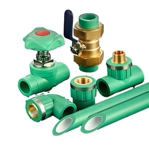 Safe High Pressure Corrosion Resistant PPR Pipes Fittings Chinese Standard /T Water Supply System