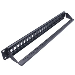 XL-P5E0B 24 Port Patch Panel Cat6 Patch Panel RJ45 Keystone Network Patch Panel for Ethernet Wiring