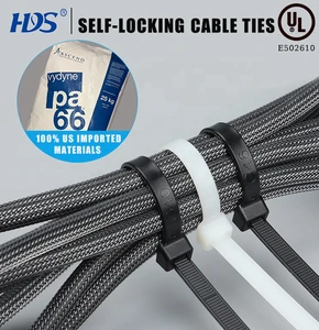 CE ROHS UL Certified Customized Self-locking PA66 Nylon Zip Tie 4 Inch Super Quality 2.5*100mm Plastic Cable Ties 100 Pcs / Bag