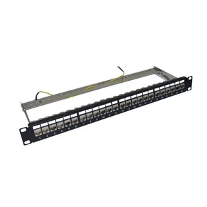 16 Port 24 48 Port Cat5e Cat 6 Cat6a Cat7 Cat6 UTP Patch Panel Rack Stp 24 Port Patch Panel