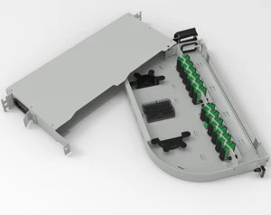 GR Series 1U High-Density Fiber Patch Panel 48 LC/SC Ports Easy Rotary Tray Data Center & Telecom Use