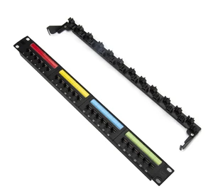 Hot UTP Patch Panel 24 Port Removable Easy to Install With Different Function Color