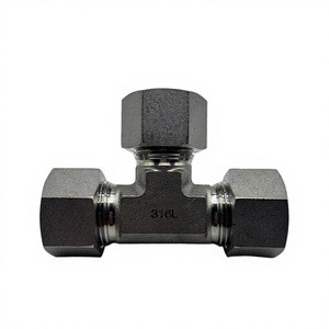 High Quality CNC Machined Metric Hose Stainless Steel/Brass Tee Pipe Fitting with Grinding Surface and Round Shape