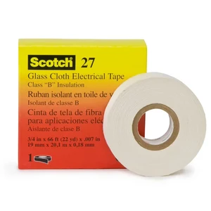3 M 27 Glass Cloth Electrical Tape 7-mil Woven Insulating Glass Cloth Tape with Pressure-sensitive Rubber Thermosetting Adhesive