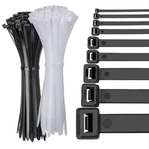 5*100mm 2.5mm Nylon 66 White Self-Locking Cable Ties for Electrical Cables Environmentally Friendly and Durable