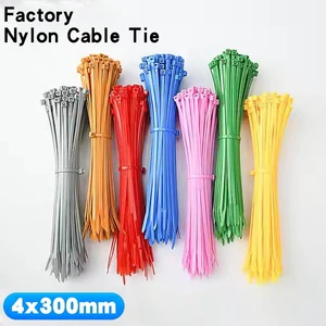 12-Inch Self-Locking Nylon Cable Ties 18lbs 100pcs Plastic Zip Ties 300*3.6mm Cable Tie Wraps for Indoor & Outdoor Use