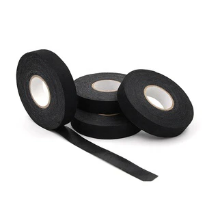 19mmx25m Whole Price Black Rubber Automotive Engine Fuzzy Cotton Friction Cloth Electrical Insulating Fleece Wire Harness Tape