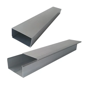 QX OEM ODM Slotted Aluminium D Channel Cable Trunking Raceway Kit Wall Concealer
