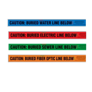 Underground Detectable Aluminium Foil Barrier Electric Cable Warning Tape Caution Type Product