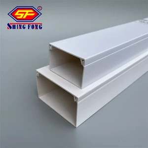 Outdoor Cable Cover Wiring Adhesive Electric Cable Channel Rectangular Square Plastic Conduit PVC Trunking