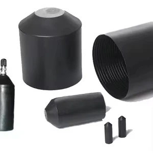 Anti-corrosion Insulate Black Heat Shrink Cable End Tube/ Heat Shrinkable Cable Electrical Insulator End Cap