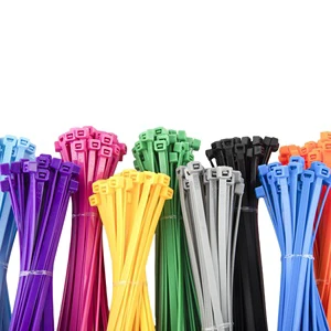 Factory Direct 100pcs Bulk Pack Heavy Duty Nylon 66 Cable Ties 8inch 50LBS Self-Locking Zip Ties 350mm Length Plastic Material