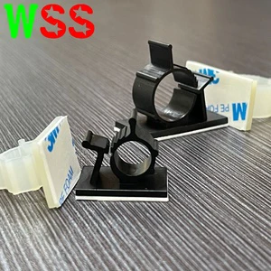 Shenzhen Manufacturer WSS Cale Management Adhesive Plastic Round Cable Holder Cable Clips