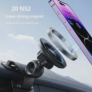 Adhesive Pad Magnetic Car Phone Holder Super Strong N52 Magnet ABS Material Compatible for Dashboard Mount Anti-Shake