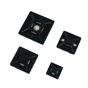 Hot Sale Factory Direct Self-Adhesive Nylon Tie Mounts with Glue Wall Protection
