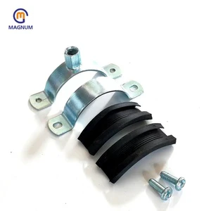 Cable Fixing Clips Accessories Galvanized Insulated Pipe Clips Special Cable Tray Wiring Clamps with Rubber Pads
