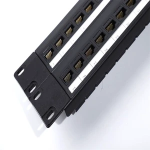 Hot Sale 48 Port Cat7 Cat6a Cat6 Patch Panel UTP 19 Inch 2U Dual IDC T568A/B Support