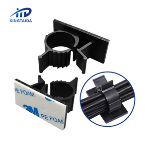 Black Clips Self Adhesive Backed Nylon Wire Adjustable Cable Clips Adhesive Cable Management Drop Wire Holder