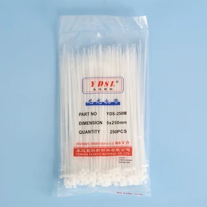 Black 2.5x100mm Cable Ties Hot Sell Self-locking Nylon Cable Tie Heavy Duty Black and White Plastic Zip Ties Wraps Hard to Break