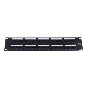 CNKL 50Port 2U 19Inch Telephone Patch Panel with 50Port 8P4C Telephone Modules CAT3 Voice Patch Panel for Cabinet