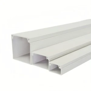 Custom White PVC Cable Tray Accessories Square Cable Tray Bridge Flame Retardant 50x50, 60x60, 100x100