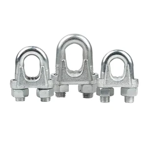 HLM Stainless Steel Highly Polished Malleable Heavy Duty Metric Wire Rope Clip Simplex Lifting Clamp Double Clip Cable Clips