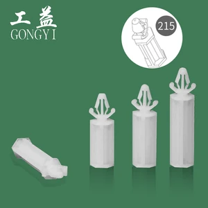New Nylon66 Push Hexagon Thread Flat Bottom PCB Pad Support Post Plastic Bracket Hardwaretools Plastic Product Fasteners G215-19