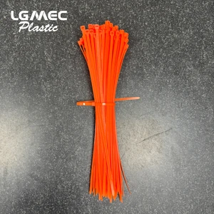 Orange Color Nylon Cable Ties 50LBS Self-Locking Heavy Duty Wire Ties Anti-UV for Multipurpose Use