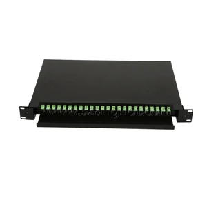1U Rack Mount Splicing ODF Patch Panel 24 Fiber Port Optic Distribution Frame