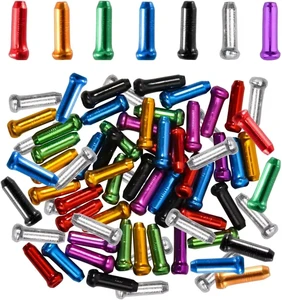 50Pcs Alloy Road Mountain Bikes Brake Tips Shift Cable End Crimps Durable Bike Inner Cable End Caps