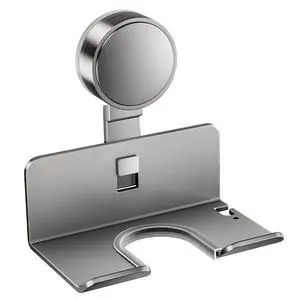 OEM Wall Mounted Hair Dryer Rack Suction Cup Punch Free Storage Shelf Bracket Durable Metal Steel For Home Bathroom Use