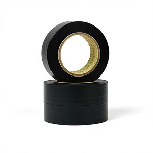 0.18mm Black PVC Electrical Insulating Tape Pressure Sensitive Acrylic Single Sided Waterproof Industrial Carton Sealing