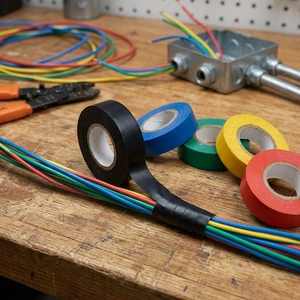 SZS Solid PVC Electrical Insulating Tape Flexible 0.13mm X 18mm X 10m for Electric Wires Installation