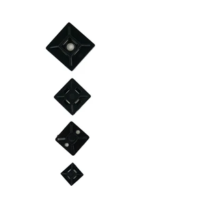 JN Adhesive Nylon White Fixed Wire Cable Tie Mounts