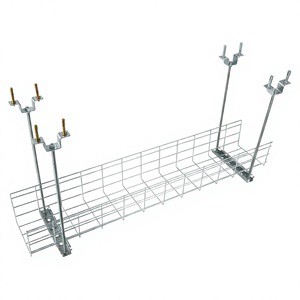 Customized 304 Stainless Steel Wire Mesh Hot-Dip Galvanized Ladder Tray for Industrial Construction Cable Management