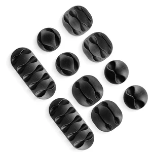 EKO BS-CC Self-Adhesive Cord Management Cable Holder Cable Clips for Home Office Car Desk Accessories