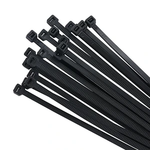 4*150mm China Supplier CE RoHS Self-Locking Nylon PA66Black Cable Tie Heavy Duty Premium Plastic ZipTie Wraps Wire Tie